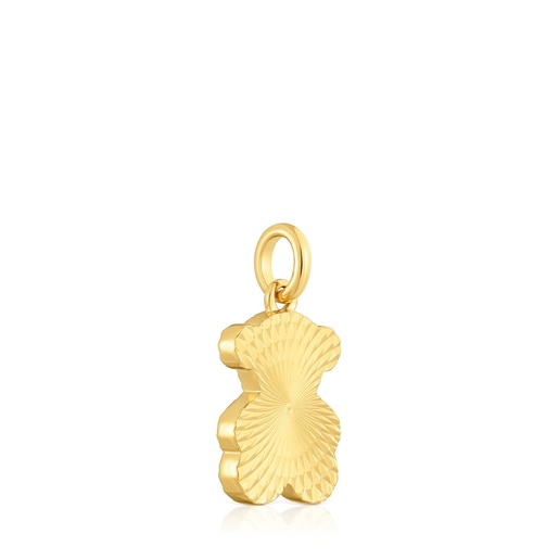 Textured bear Pendant with 18kt gold plating over silver Sweet Dolls