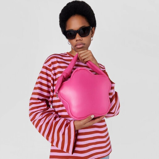 Fuchsia-colored flower Crossbody bag TOUS Carol