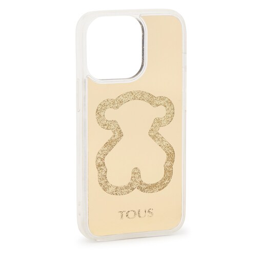 Funda de móvil Delray 13 Pro dorado Glitter Mirror Bear