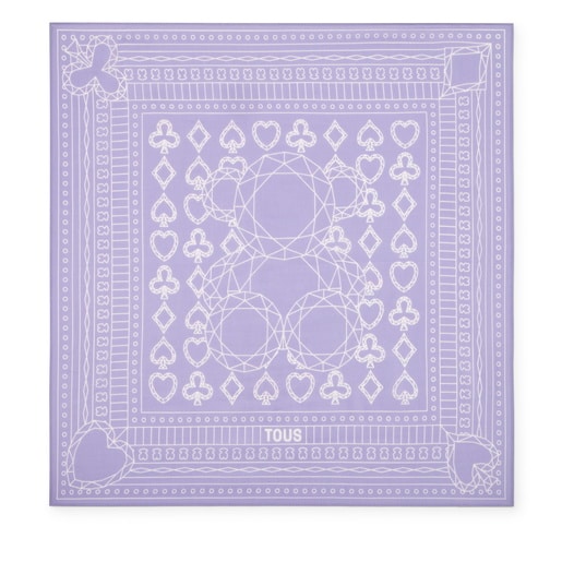 Pañuelo cuadrado pequeño malva TOUS All in Bandana