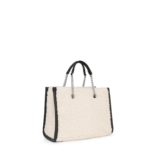 Medium beige Amaya Warm Shopping bag | TOUS