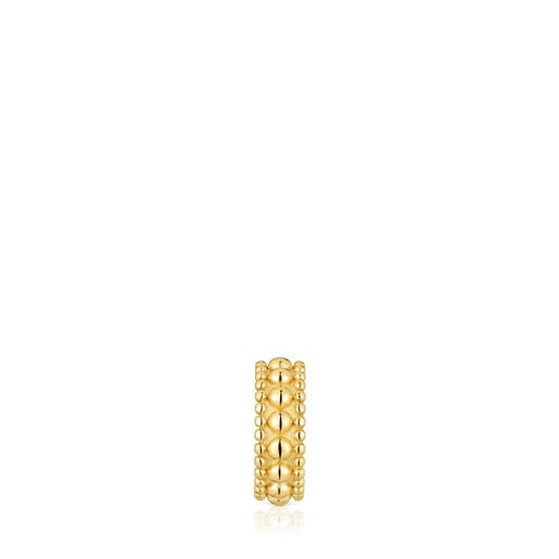 עגיל טריפל הליקס Gloss עם ציפוי זהב 18 קראט על כסף