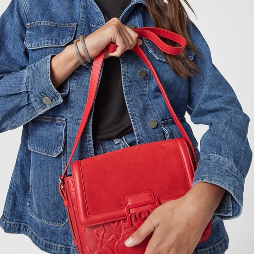 Medium red TOUS Icon LOVE Crossbody bag