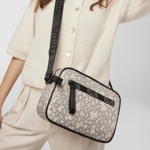 Маленькая бежевo-серая сумка-кроссбоди Kaos Mini Sport