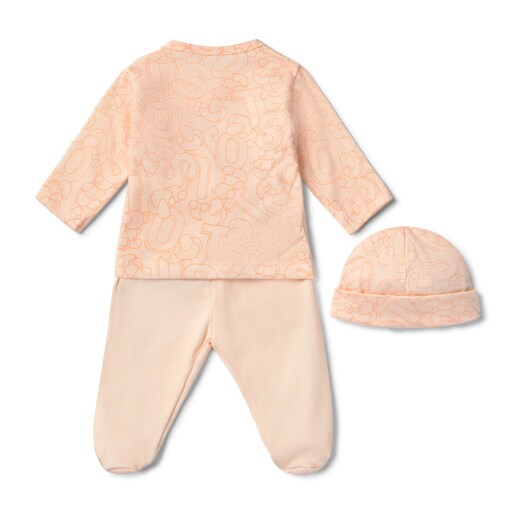 Newborn baby outfit in Mix orange