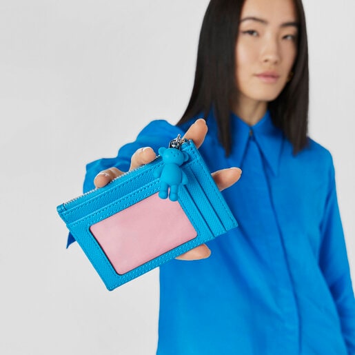 ブルーのカードホルダー TOUS La Rue