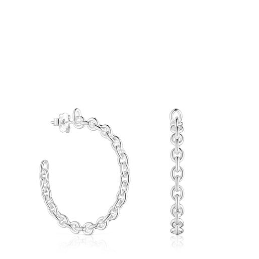 Silver TOUS Calin Hoop earrings | TOUS