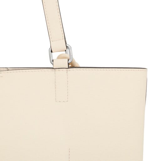 ベージュのラージ・ショッピングバッグ TOUS Sylvia