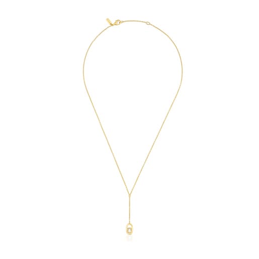 Collar baño de oro 18 kt sobre plata y nácar Camille