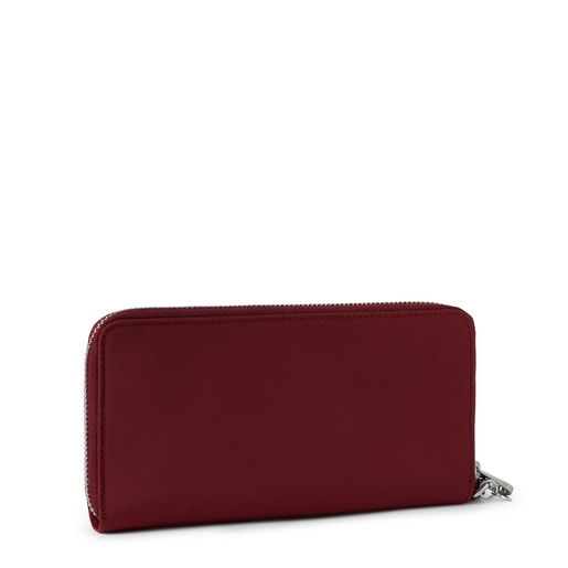 Portefeuille Empire Soft Chain moyen bordeaux