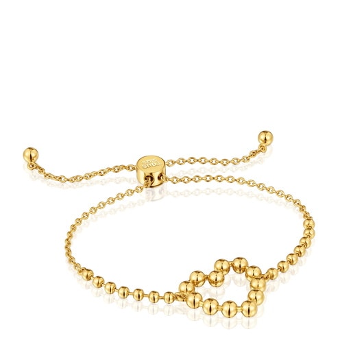 Bracciale a catena con cuore in argento placcato oro 18 kt Sugar Party