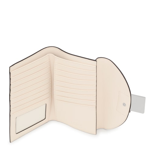Billetera Flap beige TOUS Sylvia