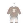 Newborn baby set in Tricot beige