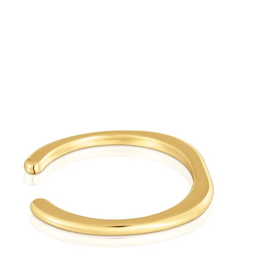 Bracelet manchette en argent plaqué or 18 ct Line