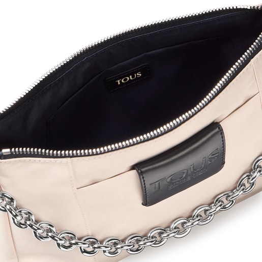 Medium beige Empire Soft Chain Crossbody bag