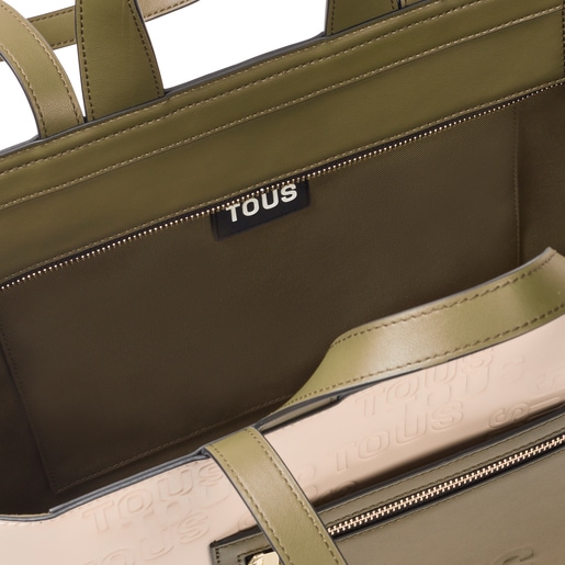 Medium beige and khaki Tote bag TOUS Nanda | TOUS