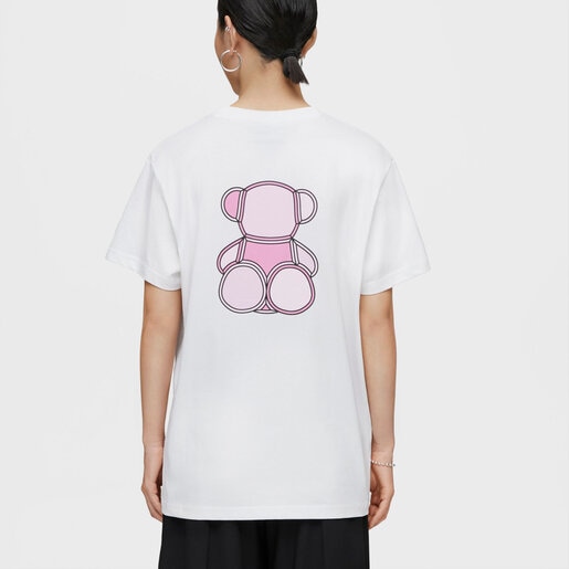 Pink short-sleeved T-shirt TOUS Bear Faceted L