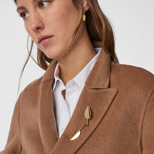 Silver Vermeil Fragile Nature Brooch