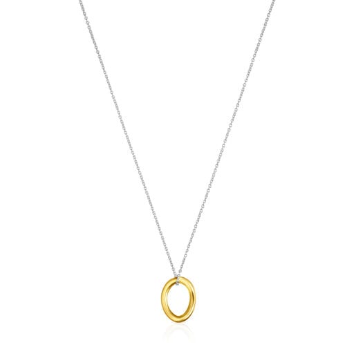 TOUS Hav necklace in gold with circle of diamonds | TOUS