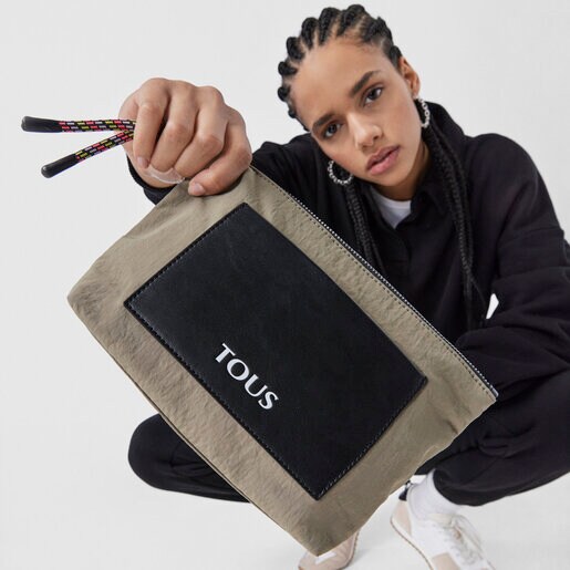 Khaki TOUS Empire Cotton Toiletry bag