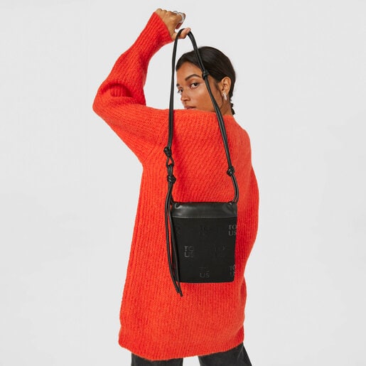 תיק יד TOUS TO-US בגודל זעיר בצבע שחור