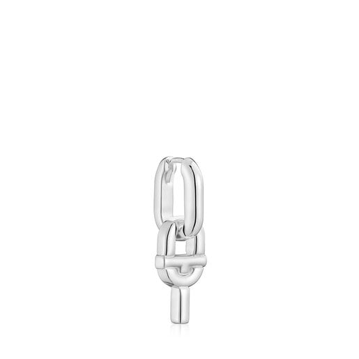 Silver single Hoop earrings with motif pendant TOUS MANIFESTO | TOUS