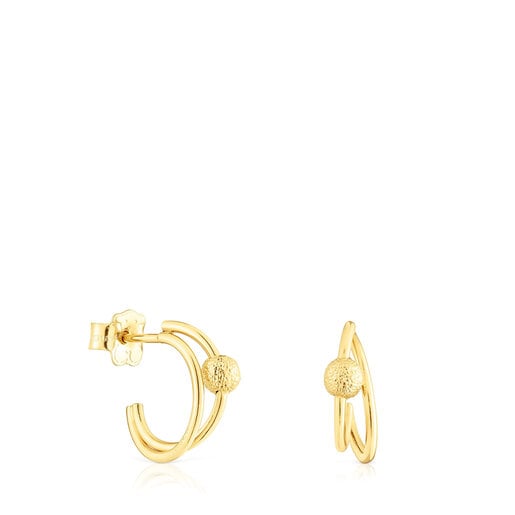 Aretes aro doble de oro Sylvan