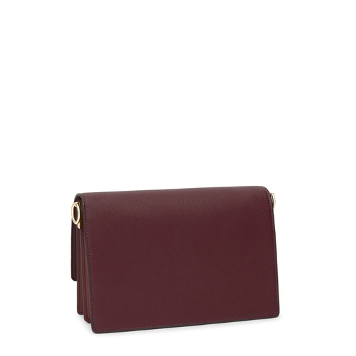 Bandolera mediana burdeos Audree Saffiano