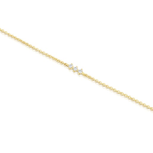 Gold Strip bracelet with diamonds Les Classiques