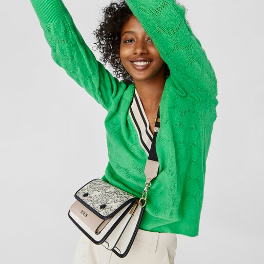 Small beige TOUS Kaos Mini Evolution Audree Crossbody bag