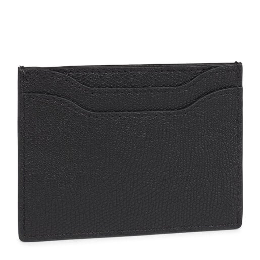 נרתיק לכרטיסים שטוח אסנשיול בצבע שחור