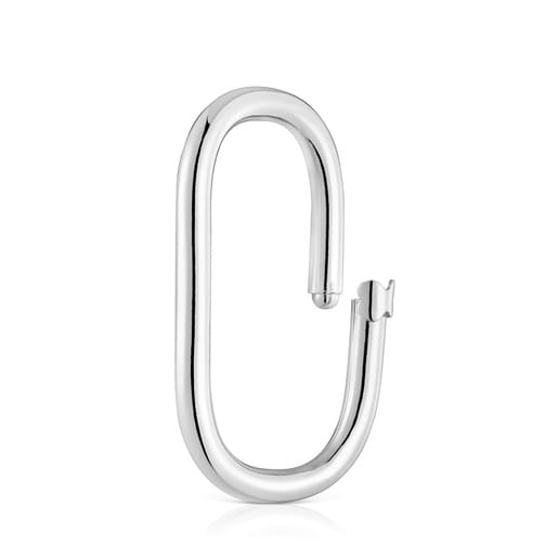 Extra-large silver Ring Hold Oval