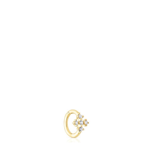 TOUS Small gold Cross hoop earring with diamonds Les Classiques | Westland  Mall