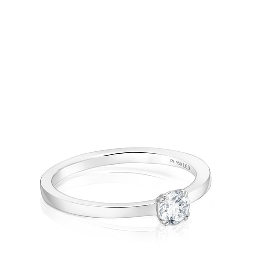 Anillo solitario de platino con diamante creado en laboratorio 0,25 ct TOUS Essentials LGD