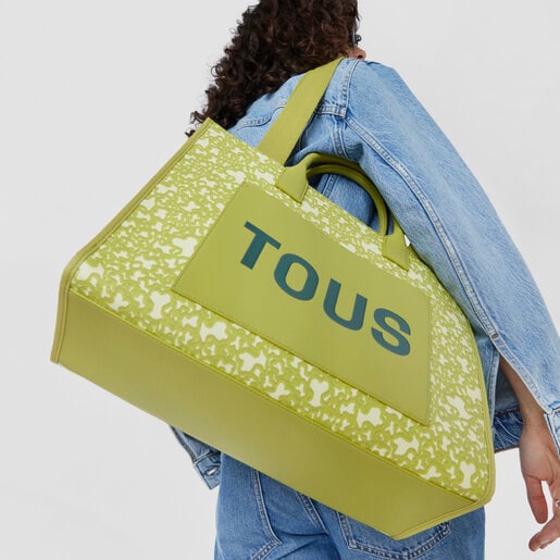 Large lime green Kaos Mini Evolution Amaya Shopping bag | TOUS