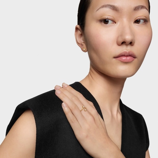 Gold Open ring with laboratory-grown diamonds TOUS Lili