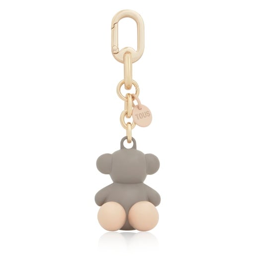 Taupe Key ring Metal Bold Bear