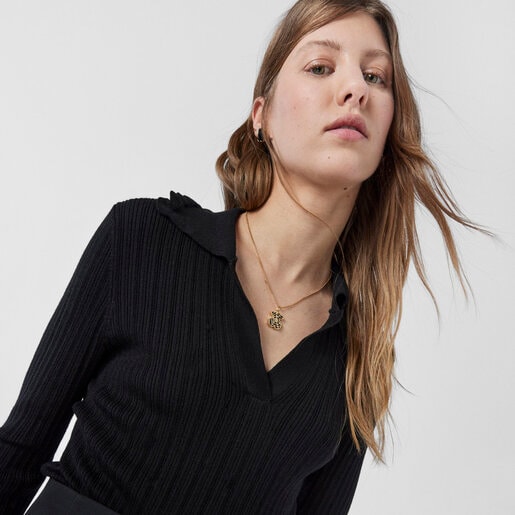 Маленькая подвеска Fragile Nature из вермеля и оникса