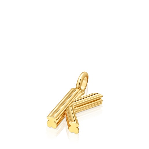 Medium 18kt gold plating over silver letter K Pendant TOUS Alphabet