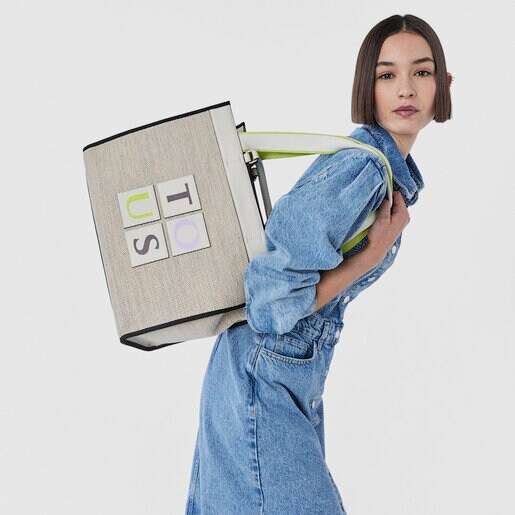 Large beige TOUS Yummy Shopping bag