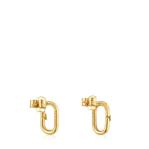 Hold Oval small 12 mm gold Earrings