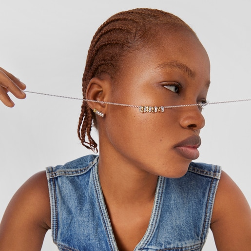 عقد Virtual Garden من الفضة وفيرميل الفضة بتمائم