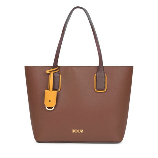 Tote bag grande TOUS Essential castanha e mostarda