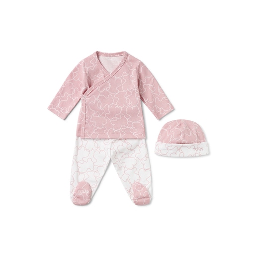 Newborn baby Line Bear outfit in pink