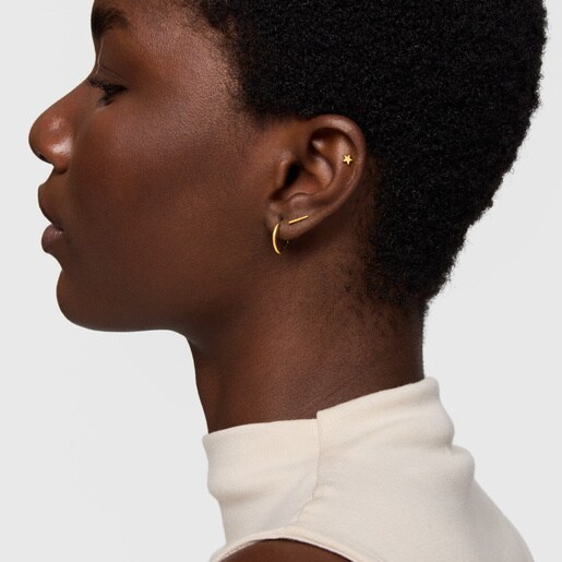 Piercing de oro 14 kt motivo barra 8 mm TOUS Basics