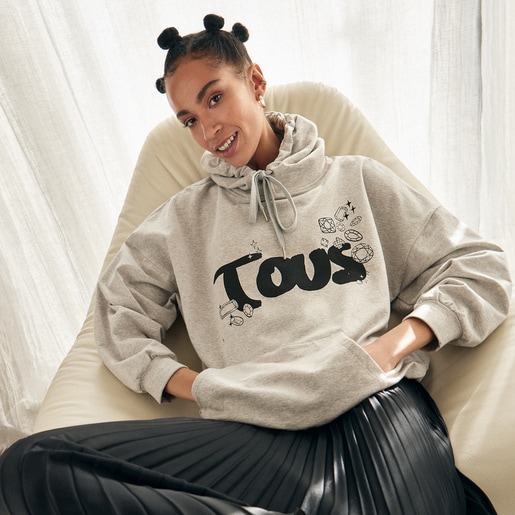 Gray TOUS Gems Sweatshirt with hood