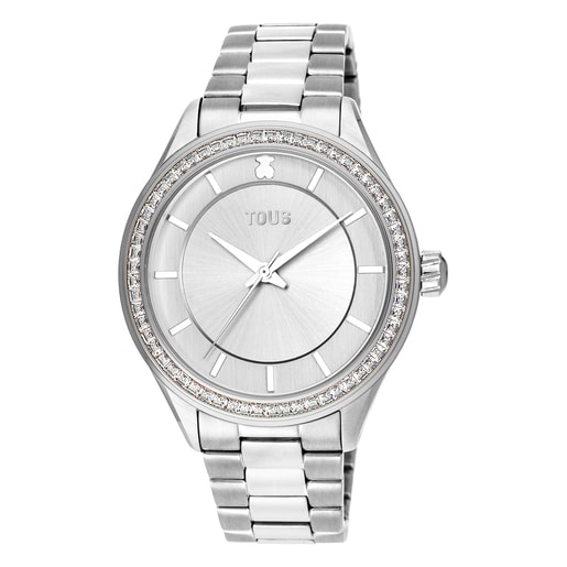 Steel T-Shine Watch with cubic zirconia