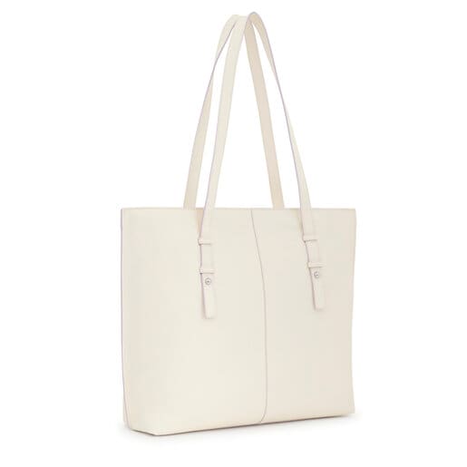 Large beige leather Shopping bag TOUS Candy | TOUS