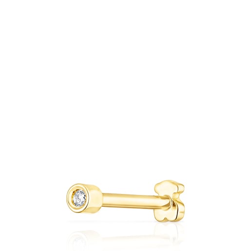 Gold TOUS Piercing Ear piercing with diamond