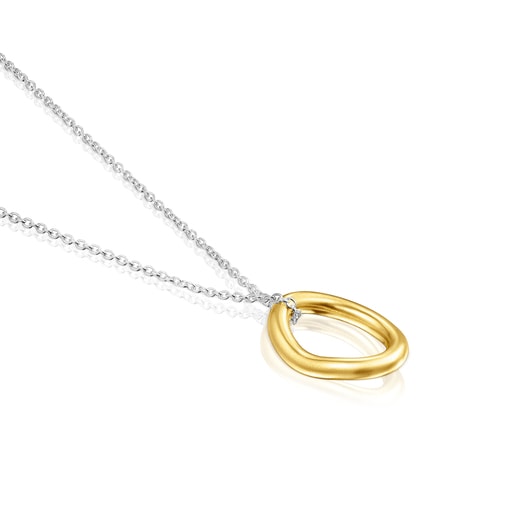 TOUS Two-tone silver vermeil TOUS Hav Necklace with ring | Plaza Las  Americas